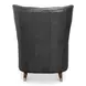 Alastair Portland Gray Leather Upholstered Accent Chair