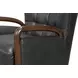 Alastair Portland Gray Leather Upholstered Accent Chair