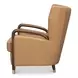 Alastair Westbury Brown Leather Upholstered Accent Chair