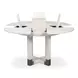 Brooklyn Jupe White 56" Extendable Round Dining Table