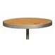 Carolina Brown and Gray Round Leaf Side Table