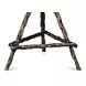Pewter Leaf Brown Round Planter's Table