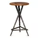 Pewter Leaf Brown Round Planter's Table