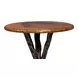 Pewter Leaf Brown Round Planter's Table