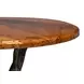 Pewter Leaf Brown Round Planter's Table