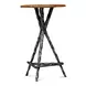 Pewter Leaf Brown and Gray Round Planter's Table