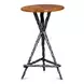 Pewter Leaf Brown and Gray Round Planter's Table