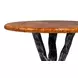 Pewter Leaf Brown and Gray Round Planter's Table