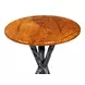 Pewter Leaf Brown and Gray Round Planter's Table