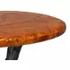 Pewter Leaf Brown and Gray Round Planter's Table