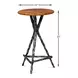 Pewter Leaf Brown and Gray Round Planter's Table