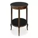 Golden Rim Ebony Round Side Table