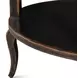 Golden Rim Ebony Round Side Table