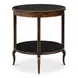 Golden Rim Ebony Round Side Table