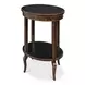 Golden Rim Ebony Round Side Table