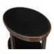 Golden Rim Ebony Round Side Table