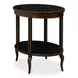 Golden Rim Ebony Round Side Table