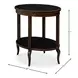 Golden Rim Ebony Round Side Table
