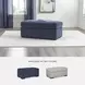 Evansley Navy Performance Fabric Ottoman