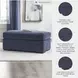Evansley Navy Performance Fabric Ottoman