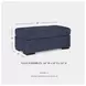 Evansley Navy Performance Fabric Ottoman