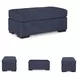 Evansley Navy Performance Fabric Ottoman