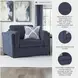 Evansley Navy Performance Fabric Chair And A Half