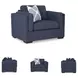Evansley Navy Performance Fabric Chair And A Half