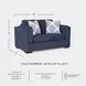 Evansley Navy Performance Fabric 66" Loveseat