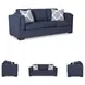 Evansley Navy Performance Fabric 89" Sofa