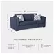 Evansley Navy Performance Fabric 89" Sofa