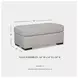 Evansley Pewter Performance Fabric Ottoman