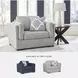 Evansley Pewter Performance Fabric Chair And A Half