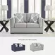 Evansley Pewter Performance Fabric 66" Loveseat