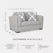 Evansley Pewter Performance Fabric 66" Loveseat
