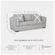 Evansley Pewter Performance Fabric 89" Sofa