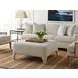 Sheffield Beige 43" Upholstered Cocktail Ottoman with Nailhead Trim