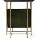 Stephanik Gold and Green Marble Top Magazine Side Table