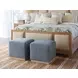 Colby Blue Upholstered Ottoman