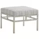 Lucca Blue and Gray Upholstered Ottoman