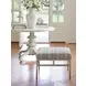 Lucca Blue and Gray Upholstered Ottoman