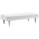 Lagunita White Fabric Upholstered Bench