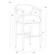 Sigrid Monument Oatmeal Upholstered Bar Stool