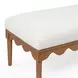 Oodle Cream Performance Fabric Upholstered Accent Bench