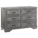 Foundry Brushed Pewter 6 Drawer Dresser