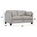 Matias Dusty White Leather 59" Loveseat
