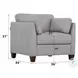 Matias Dusty White Top Grain Leather Chair