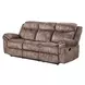 Zubaida Chocolate Glider Reclining 87" Sofa with Console and USB Charging