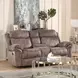 Zubaida Chocolate Glider Reclining 87" Sofa with Console and USB Charging