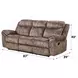 Zubaida Chocolate Glider Reclining 87" Sofa with Console and USB Charging